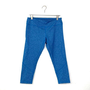 Zella Blue Capris Spandex Blend Large Striped NR315649MI Activewear Gym Yoga